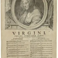 Miniature de Thèses et exercices publics, Paris, 17e-18e siècles