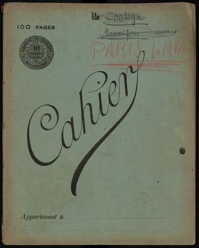 Cahier « PARIS-LAVAL » d'Emmanuel de Martonne, 1896 ?