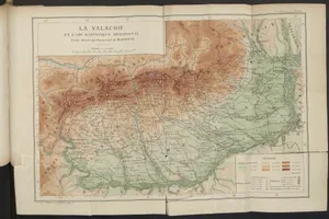 Carte de la Valachie extraite de la thèse ès lettres d'Emmanuel de Martonne