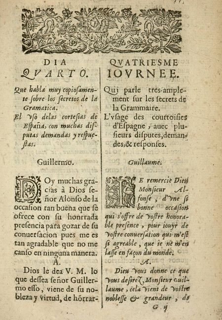 Début de la Quatrième Journée du Miroir général