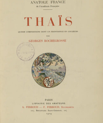 Couverture de livre avec un titre en rouge et une gravure colorée en médaillon présentant une femme vêtue d'une longue robe, étendue dans l'herbe sous un arbre et lisant un livre.