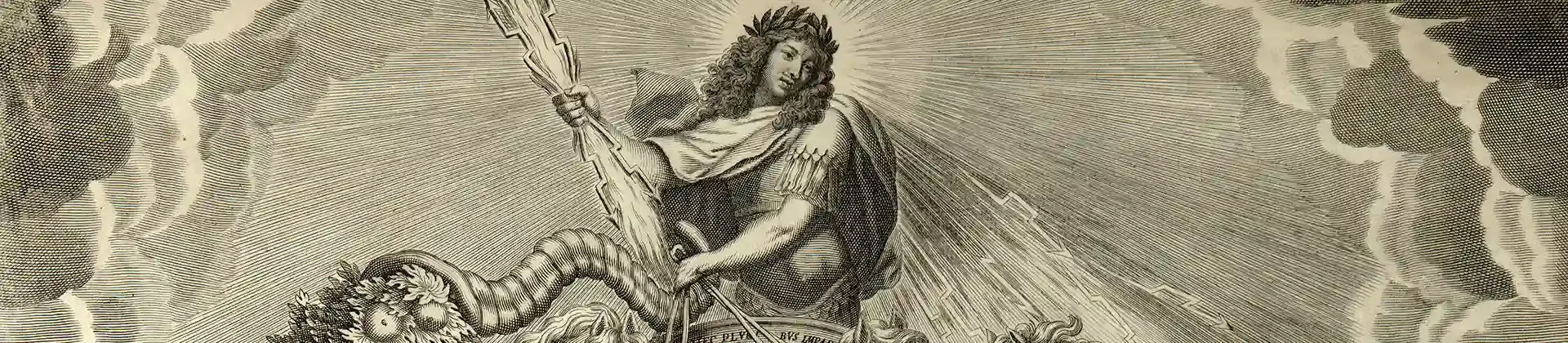 Louis XIV sur un quadrige terrasse les ennemis de la France