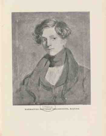 Portrait peint d’un jeune homme en buste aux cheveux courts et ondulés. Il est vêtu à la mode des années 1820 et porte une veste, un gilet et une chemise. Une étoffe entoure son cou. Il regarde le spectateur avec un air flegmatique teinté de mélancolie.
