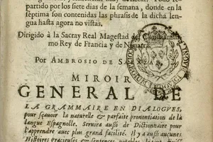 Page de titre de la réédition de 1627 du Miroir général d'Ambrosio de Salazar