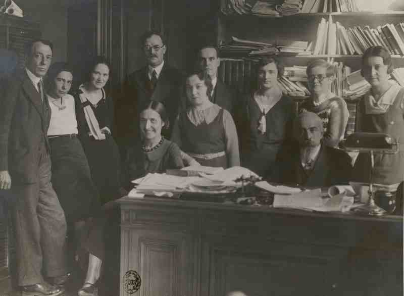 Le personnel de la bibliothèque de la Sorbonne dans les années 1930