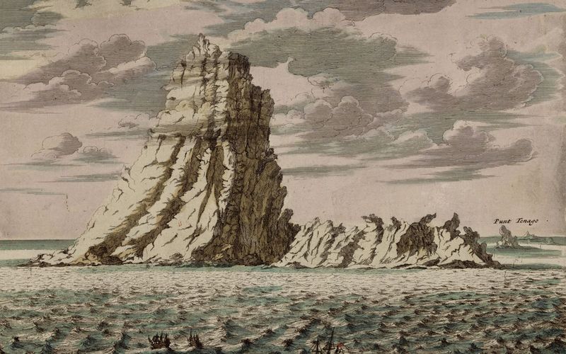 Estampe représentant le Pic de Tenerife aux Canaries