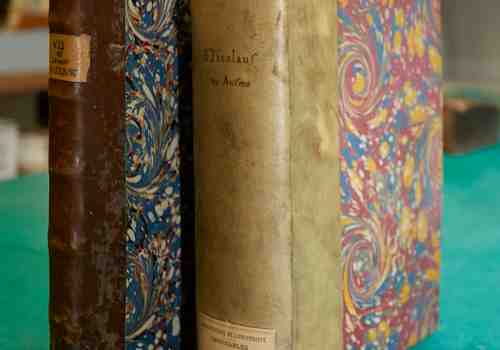 Reliures de bibliothèque ancien modèle