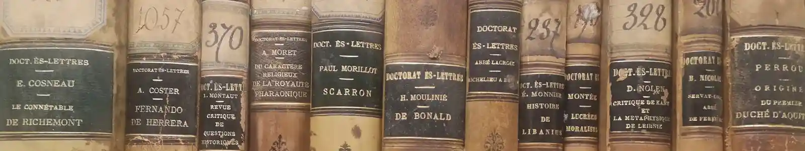 Portrait d'un universitaire du XIXe siècle dans sa bibliothèque