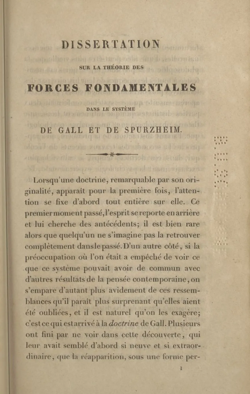 First page of text from a printed French thesis.