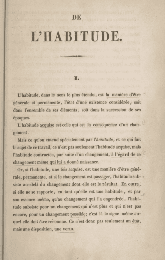 Première page de texte d'une thèse française imprimée.