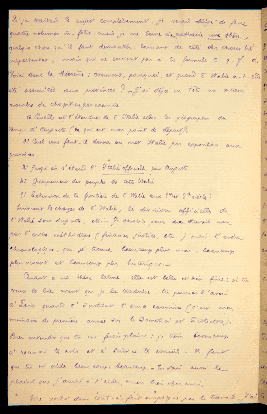Lettre manuscrite verso.