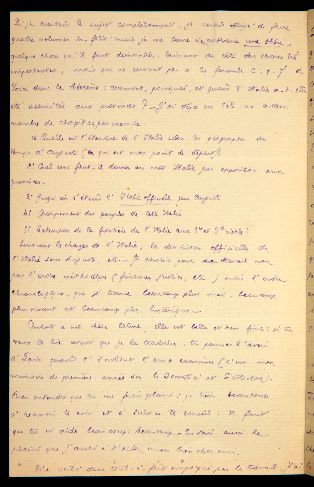 Handwritten letter, verso.