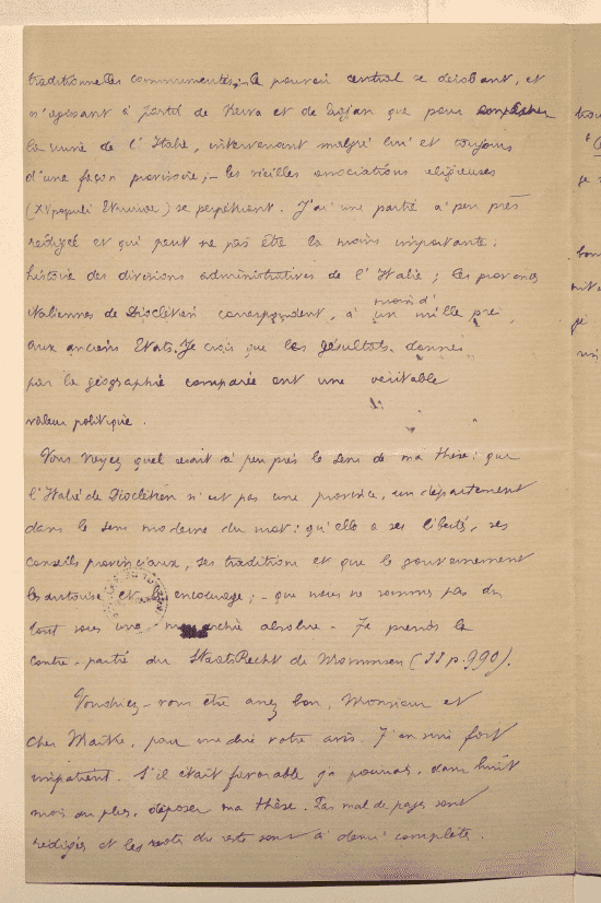 Lettre manuscrite partie 2.