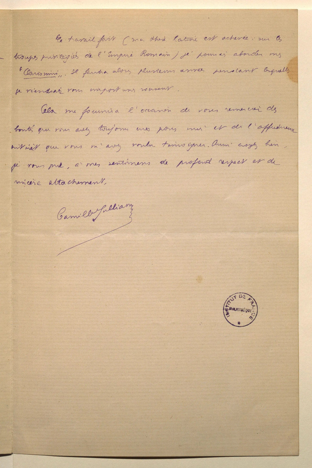 Handwritten letter, part 3.