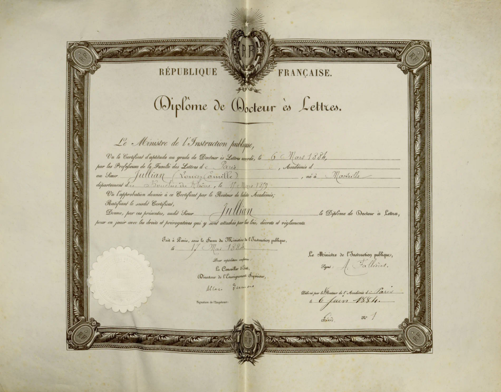 Printed form, completed with handwritten entries.