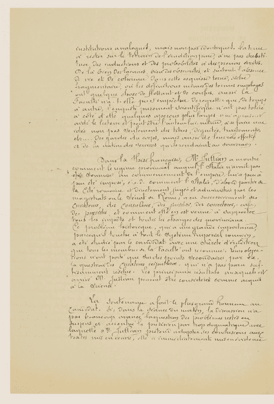 Deuxième page avec texte manuscrit à l'encre noire.