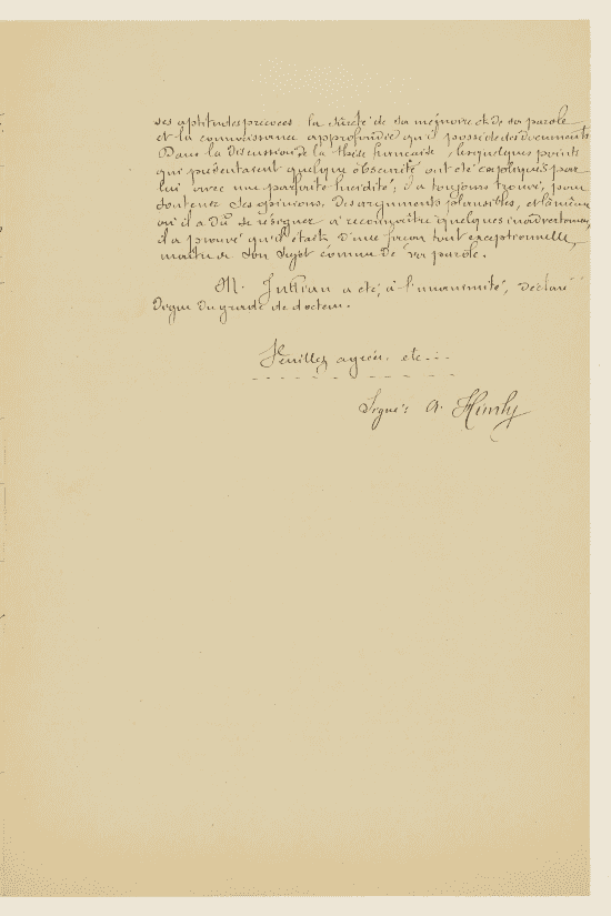 Troisième page d'une lettre manuscrite à l'encre noire.