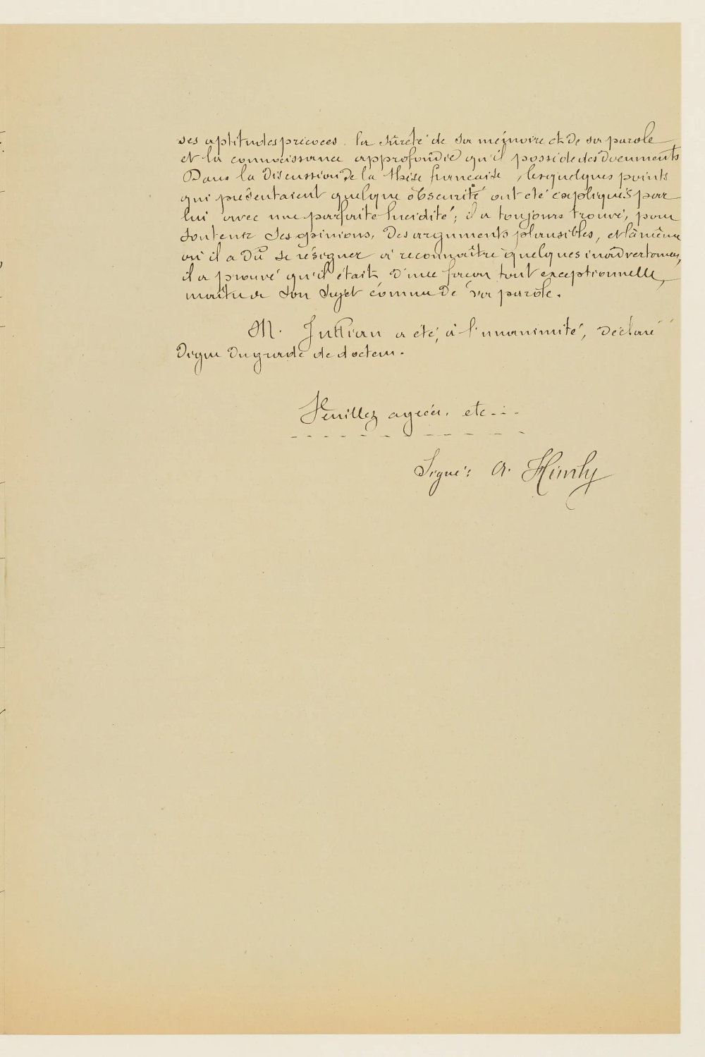 Third page of a handwritten letter in black ink.
