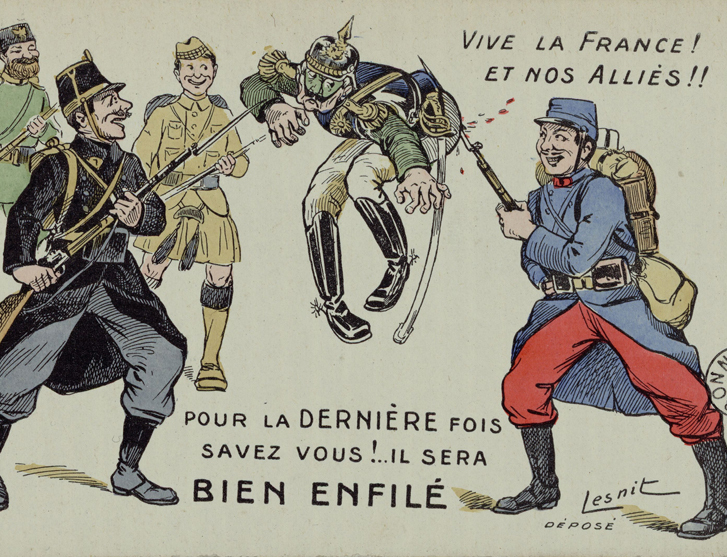 "Vive la France ! Et nos Alliés !!", Carte postale par Lesnit
ark:/15733/3wg8