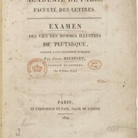 Page de titre d'un ouvrage imprimé, en français, présentant un tampon de la bibliothèque royale